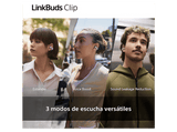 Auriculares True Wireless - Sony LinkBuds Clip, Estilo abierto, 3 modos de escucha, IPX4, Llamadas nítidas, 37 horas, IA, Táctil, iOS/Android, Verde