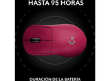 Ratón gaming - Logitech Pro X Superlight 2 DEX, 44.000 ppp, Lightspeed, Interruptores Lightforce, 95h batería, Sensor Hero 2, 60 gramos, Magenta