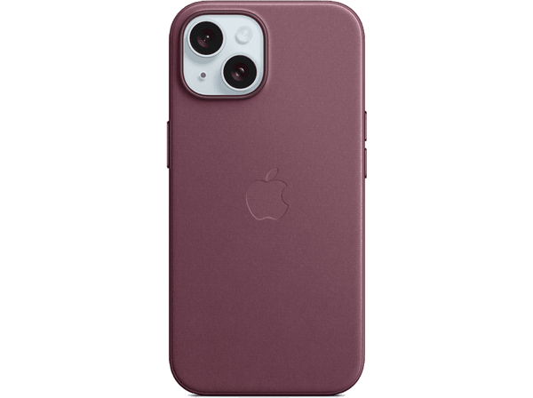 APPLE Funda de trenzado fino con MagSafe para iPhone 15, Rojo mora