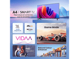 TV LED 32 - Hisense 32A4N, HD, Modo Deportes IA, Modo Juego, Dolby Audio, Smart TV, Negro