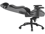 Silla gaming - Newskill Neith Zephyr, Reposabrazos ajustable 4D, Cojín lumbar y cervical, Hasta 150 kg, Tela transpirable, Negro/Gris