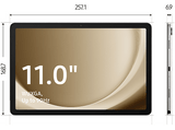Tablet - Samsung Galaxy Tab A9+ 5G, 64GB, 4GB RAM, Plata, 11, WQXGA, Qualcomm, Android 13