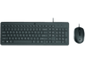 Pack Teclado + Ratón - HP HP150, USB-A, Indicadores LED, Recorrido de teclas de perfil bajo, Negro