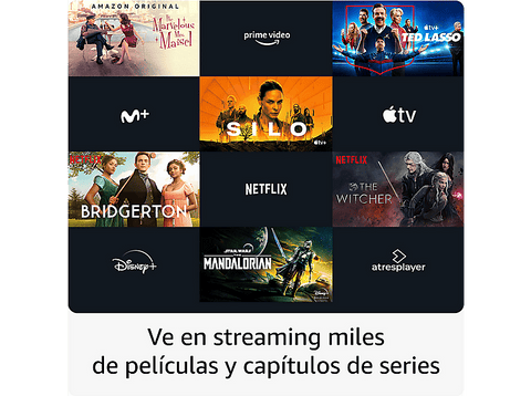 Reproductor multimedia - Amazon Fire TV Stick 4K Max, 16 GB almacenamiento, Dispositivo de streaming compatible con Wi-Fi 6E y fondo ambiental, Negro