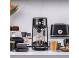 Cafetera express - Sage the Bambino®, 9 bar, 1600 W, 2 tazas, ThermoJet®, Microespumado Manual, Trufa negra
