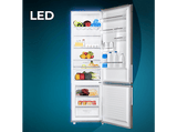 Frigorífico combi - Cecotec Bolero CoolMarket Combi 356 Grey Glass D, Total No Frost, 200 cm, 356 l, Inverter Plus, Puertas de cristal, Grey Glass