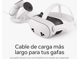 Accesorio VR - Meta Base de carga compacta, Para Gafas Meta Quest 3S, Blanco lunar