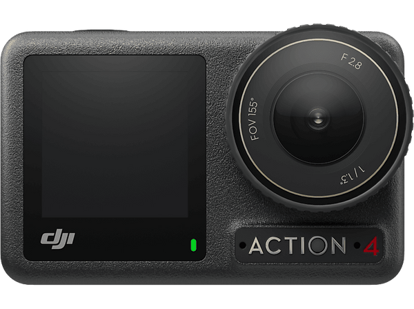 Cámara deportiva - DJI Osmo Action 4 Standard Combo, 4K, Sumergible hasta 18 m, 2 pantallas táctiles, Negro