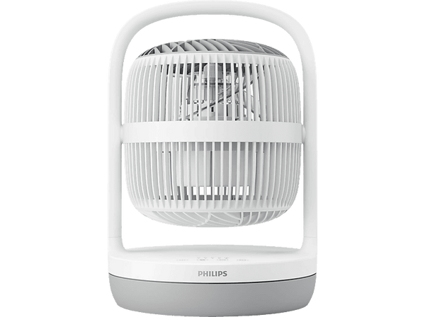 Ventilador de sobremesa - Philips CX2050/00, 3 velocidades, 25 W, Máxima refrigeración, Ultrasilencioso, Diámetro 22 cm, Blanco