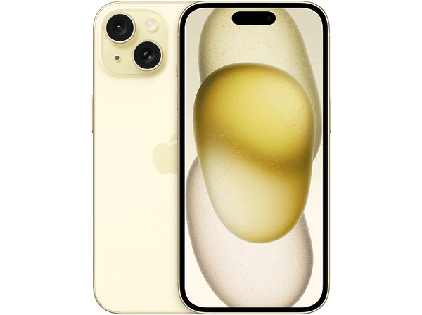 Apple iPhone 15, Amarillo, 512 GB, 5G, 6.1" OLED Super Retina XDR, Chip A16 Bionic, iOS