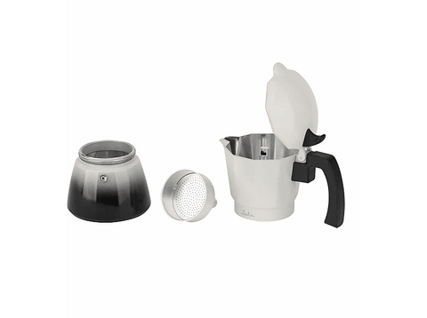 Cafetera tradicional - JATA HCAF2409, Aluminio, 9 Tazas, Asa Antiquemaduras, Apta Para Todas las Cocinas, Inducción, Degradado