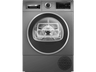 Secadora bomba de calor - Bosch WQG245DRES, 9 kg, 14 Programas, AutoDry, Función antiarrugas,  Gris-hierro fundido