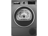 Secadora bomba de calor - Bosch WQG245DRES, 9 kg, 14 Programas, AutoDry, Función antiarrugas,  Gris-hierro fundido