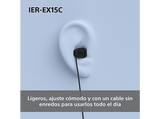 Auriculares de botón - Sony IER‑EX15C, con Micrófono, USB-C, iPhone/Android/Portátil/PC, Ligero, Graves potentes, Ideal para viajar/uso diario, Blanco