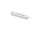 Regleta inteligente - muvit iO MIOSTR003, 4 tomas corriente, 4 USB, Blanco