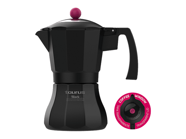 Cafetera tradicional - Taurus 984081000 Black Moments 6, Hasta 6 Tazas, Sistema Full Induction, Negro