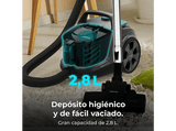 Aspirador sin bolsa - Cecotec Conga Rockstar Cyclonic XL ProAnimal, Potencia 900 W, Depósito 2.8 L, Doble filtro HEPA, 5 accesorios, Blue
