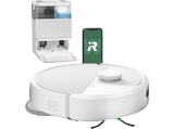 Robot friegasuelos - iRobot Roomba® Plus 405 Combo, 295 ml Depósito Polvo, 3l Depósito Agua Base, 3h Autonomía, Blanco