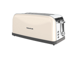 Tostadora - Taurus Vintage Cream Ver II, 1500 W, 2 Ranuras, Descongela y recalienta, 7 Niveles de tostado, Acero Inoxidable, Crema