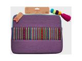 Funda portátil - Wondee VALAP017, Compatible con PC hasta 12, Resistente, Cierre con Cremallera, Lila