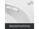 Ratón inalámbrico - Logitech Signature M650, Para manos grandes, Bluetooth-USB, Clics silenciosos, Windows, macOS, Personalizable, Blanco