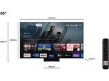 TV Mini LED 65 - TCL 65C845, QLED 4K, Quad Core, Smart TV, DVB-T2, Google TV, Game Master, Negro