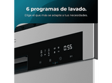 Lavavajillas - Cecotec Bolero Aguazero 6200 Inox D, 14 servicios, 6 programas, 60 cm, Electronic Aqua Stop, Turbo Dry+, Inox