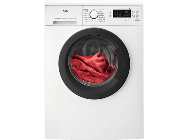 Lavadora carga frontal - AEG LFA5I82RE, 8 kg, 1200 rpm, Tecnología ProSense, Función Vapor, Blanco