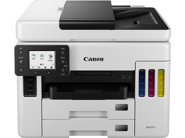 Impresora multifunción - Canon Maxify GX7050, Tinta, 24 ppm, 600 x 1200, Color&B/N, Escáner, Fax, LAN, Blanco