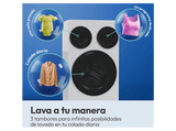 Lavadora carga frontal - Candy Multiwash MQD 410CBL9-37, 10+1+1 kg, 1400 rpm, 20 programas, Triple Tambor, Motor Direct Motion, Wi-Fi, Blanco