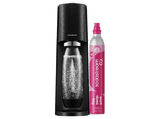 Máquina gasificadora de agua - SodaStream Terra Starter Pack, Botella 1 l, Conexión rápida de CO2 (Quick Connect), Comodidad inalámbrica