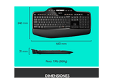 Pack Teclado + Ratón - Logitech Wireless Desktop MK710, Inalámbrico, Bluetooth, USB, Negro