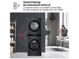 Lavadora secadora - LG WT1716BBF, Torre de lavado 17/16 kg, TurboWash™, Smart Pairing™, Inox grafito