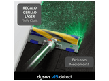 Aspirador escoba - Dyson V15™ Detect Origin, Potencia succión 200 AW, 60 min, Tecnología Antienredos, 3 Modos, Cepillo láser, Sensor de suciedad