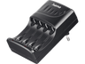Cargador para pilas - Hama 00223553, Universal, Pilas AA y AAA, Negro