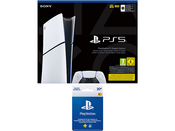 PlayStation 5 Slim Digital + tarjeta PS Plus 20 €