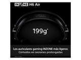 Auriculares gaming - Sony Inzone H6 Air, Micrófono con Brazo Desmontable, 360 Spatial Sound, Carcasa abierta, Cable, Ultraligero, PC/PS5, Negro