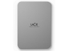 Disco duro externo 1 TB - LaCie Mobile Drive V2 STLP1000400, USB-C, 130 MB/s, Plateado lunar