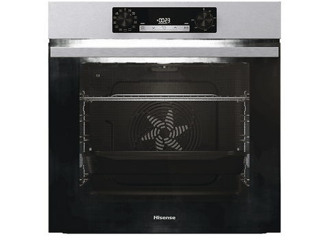 Horno - Hisense BI64213E14PX, Multifunción, Pirolítico, 77 L, 59.5 cm, Modo Air Fry, Inox