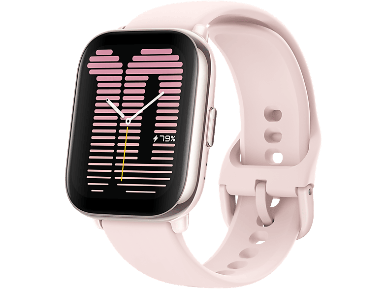 Smartwatch - Amazfit Active, 1.75 HD AMOLED, 155-210 mm, 5 ATM, Bluetooth, Hasta 14 días, Petal Pink