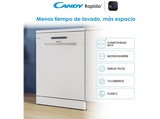 Lavavajillas - Candy Rapido' CF 3C7L0W,  13 servicios, 5 programas, Inicio Diferido, Motor Inverter, 60 cm, Conectividad Wi-Fi, Blanco