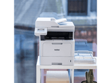 Impresora multifunción láser - Brother MFC-L5710DW, Monocromo, Red cableada y WiFi, Blanco