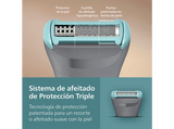 Afeitadora corporal - Philips BG3480/15, Triple Protect, Cuerpo y Zonas Íntimas, Recorta y Afeita, Peines 2 y 3mm, Afeitado 0,2 mm, 80min, Seco/Mojado