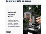 Cafetera superautomática - De'Longhi Rivelia EXAM440.35.B, Molinillo integrado, Espumador leche, Táctil, 4 perfiles, 8 recetas, 19bar, 1450W, Negro