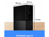 Disco duro externo 16TB - Western Digital WD My Book, Sobremesa, Compatible Mac, Protección con Contraseña, Copias de seguridad, Negro