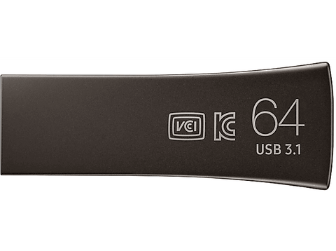 Memoria USB 64 GB - Samsung MUF-64BE4, APC Bar Plus, USB 3.1 Gen 1, 200 MB/s lectura, Gris