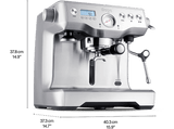 Cafetera express - Sage Dual Boiler SES920BSS4EEU1, 15 bar, 2200 W, 2 Tazas, Pantalla LCD y botones, Acero Inoxidable