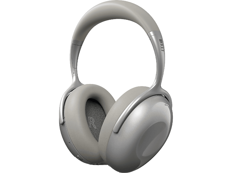 Auriculares inalámbricos - KEF Mu7, Bluetooth 5.1, Hasta 40hs de autonomía, Cancelación activa de ruido, Silver Grey