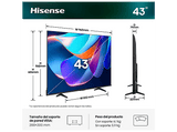 TV LED 43 - Hisense 43A6S,  UHD 4K, Escalador 4K IA, Control por voz, Smooth Motion IA, Negro