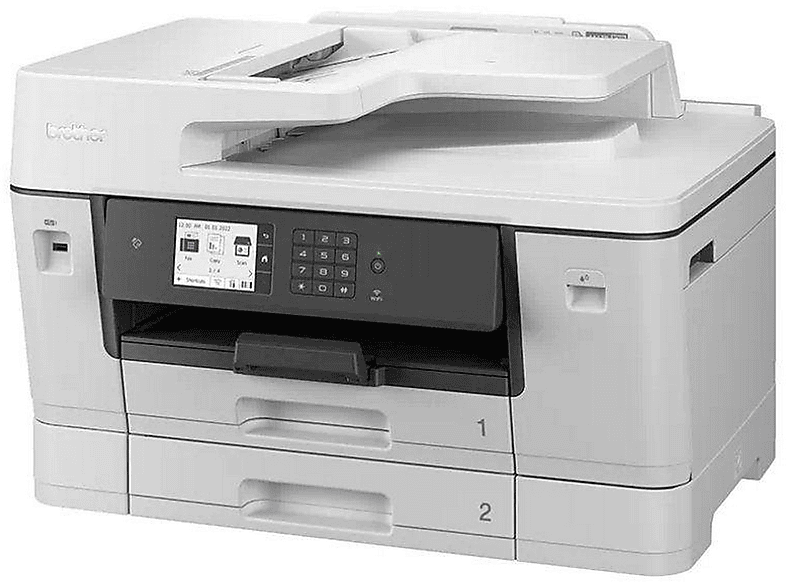 Impresora multifunción - Brother MFC-J6940DW, Color, Para A3/ A4, 25/ 16 ppm, NFC, WiFi,  Blanco y Negro